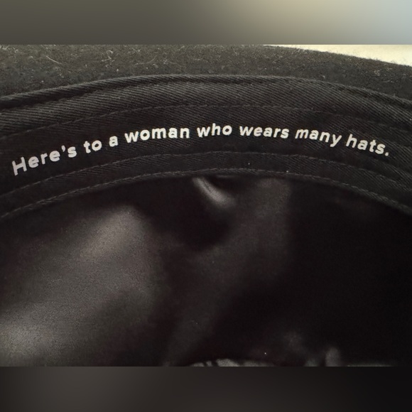 GIGI PIP Black Wool Hat & Leather Band - Picture 7 of 11